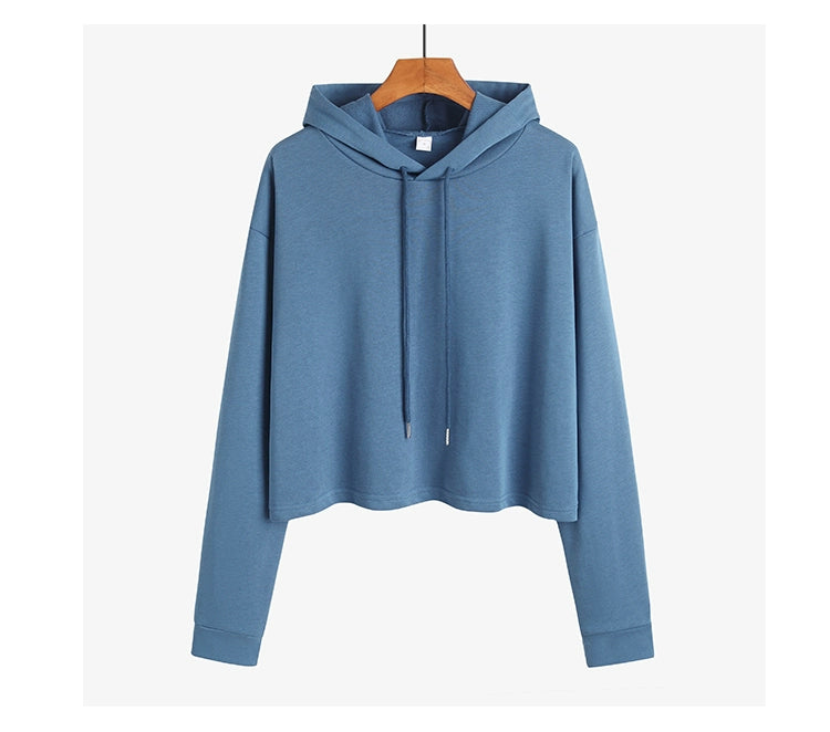Loose Sweater Fall High Waist Hooded White
