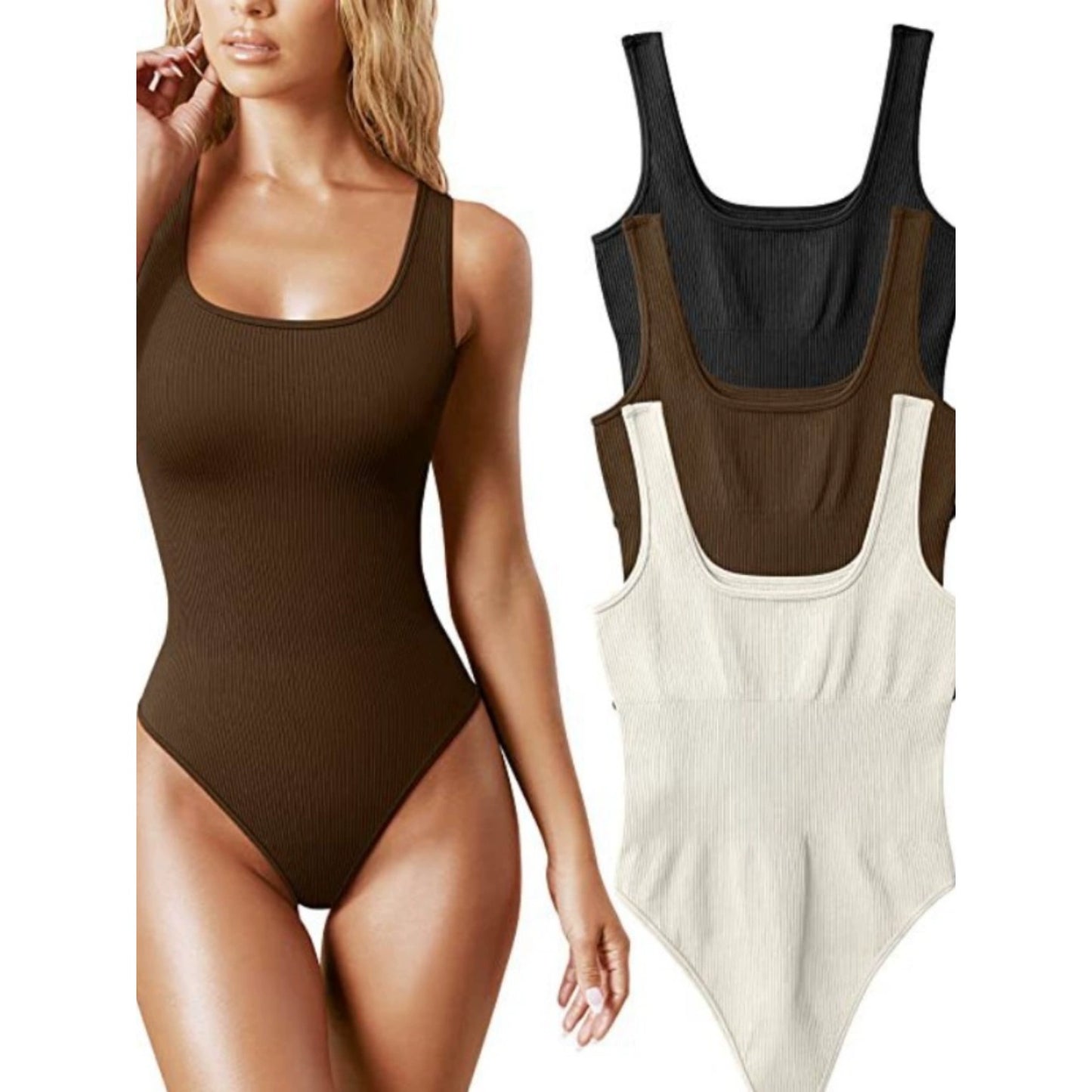European and American Amazon Summer U-Neck Sleeveless Tight Vest