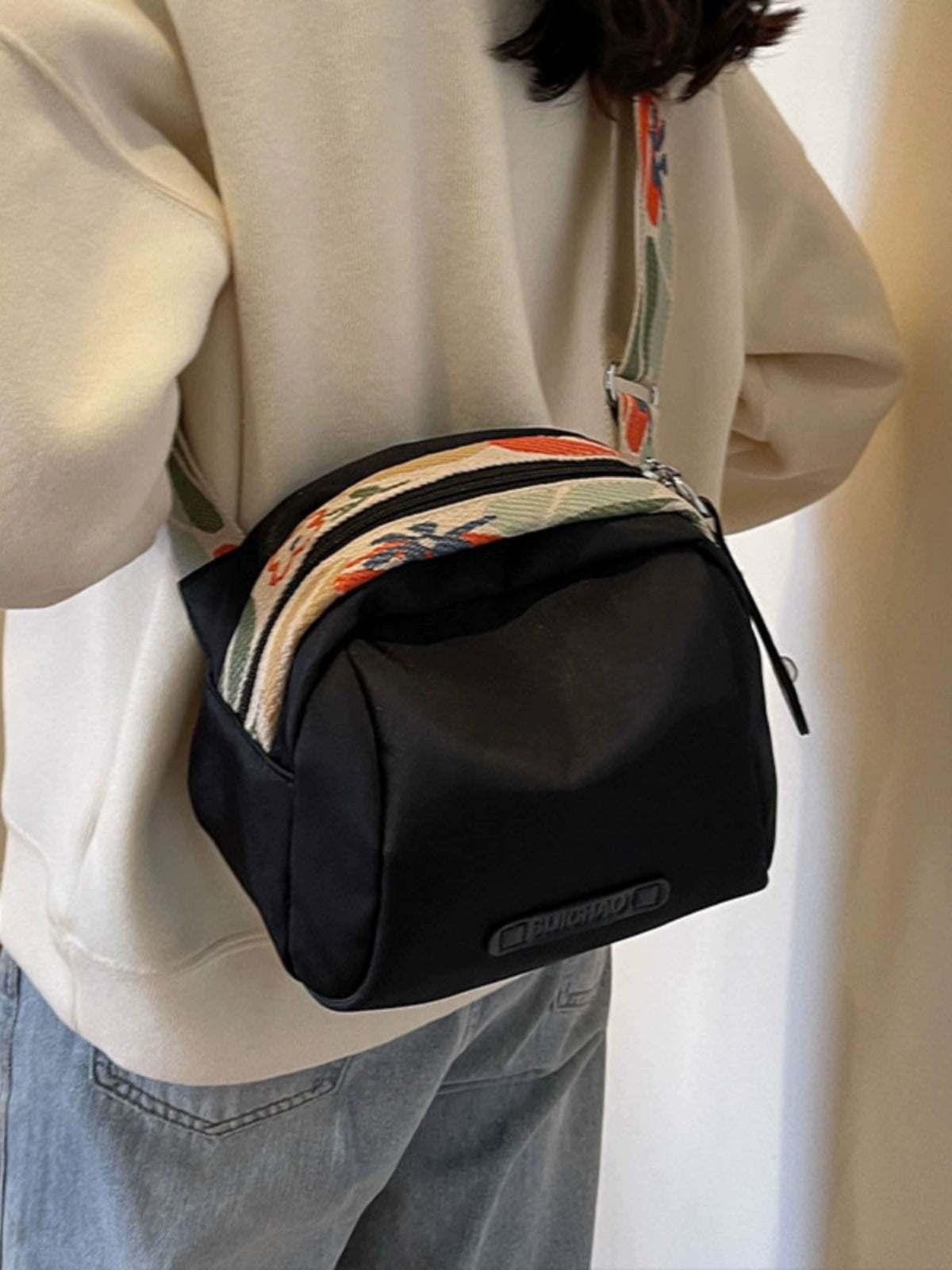 Waterproof Large Capacity Shoulder Bag Casual Niche Style Nylon Cloth