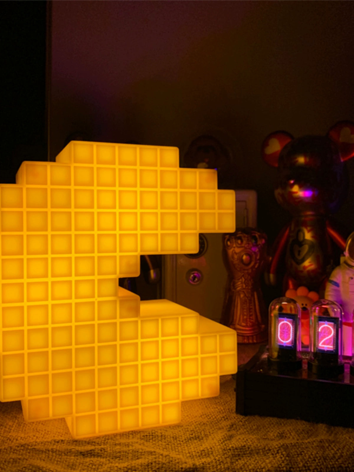 Creative Press Led Question Mark Sound Desk Lamp Charging Small Night Lamp Bricks Desktop Lamp Bedside Lamp Gift