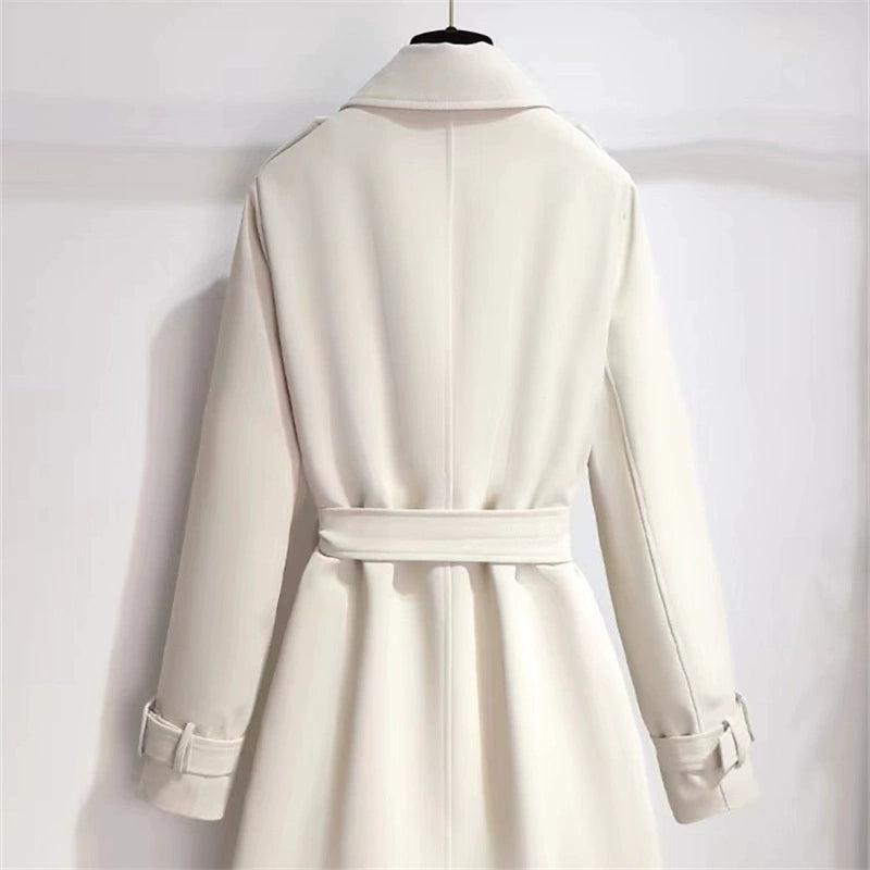 Coat Women's Autumn and Winter Mid Length Long Length This Year's Popular Windbreaker