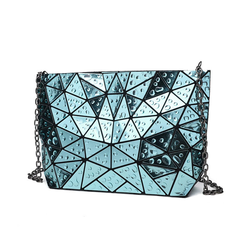 Diamond Pattern Sequins Water Drop Shoulder Bag Casual Laser Chain