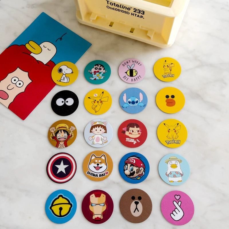 Car Phone Holder Magnetic Suction Patch Magnet Disc Car Navigation Bracket Magnet Ultra-Thin Strong Cartoon Magnetic Sucker