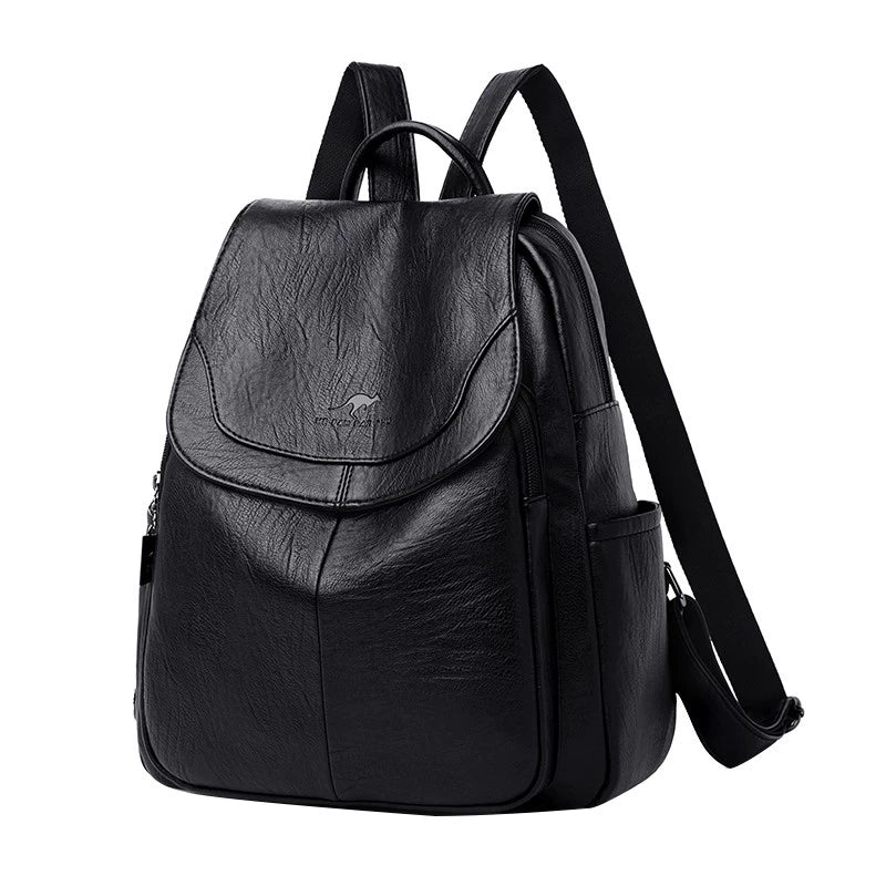 Genuine Goods Women's Fashion All-Match First Layer Leather Backpackage
