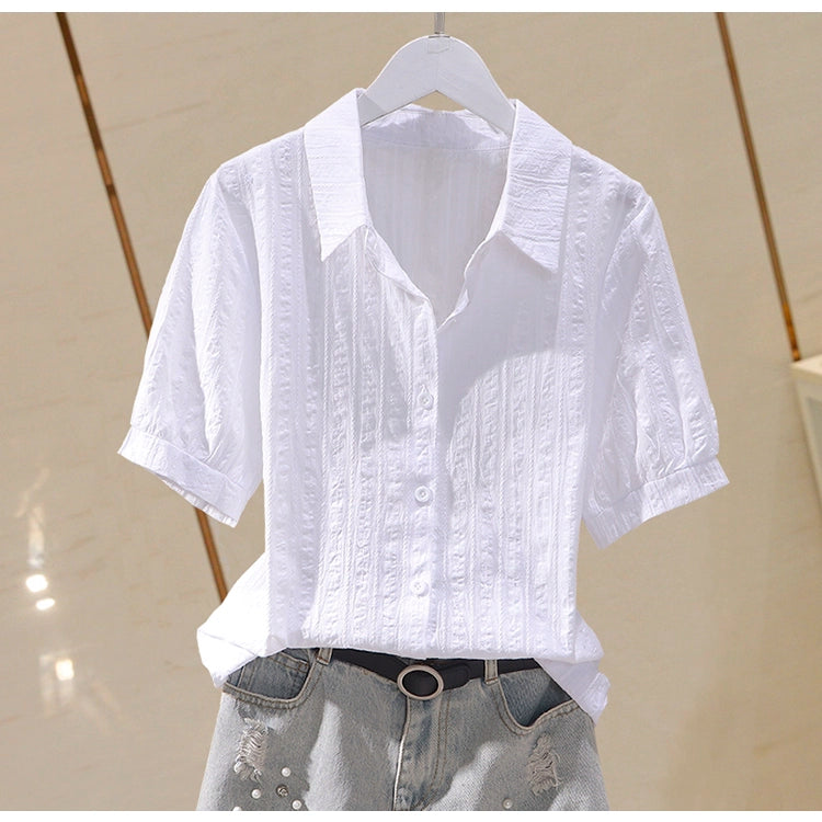 T-shirt Cotton Net Face All-Match Short-Sleeved Professional Shirt