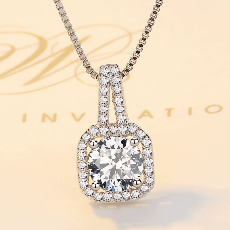Women's Korean-Style Shiny Square Diamond Sweet Lady Zircon