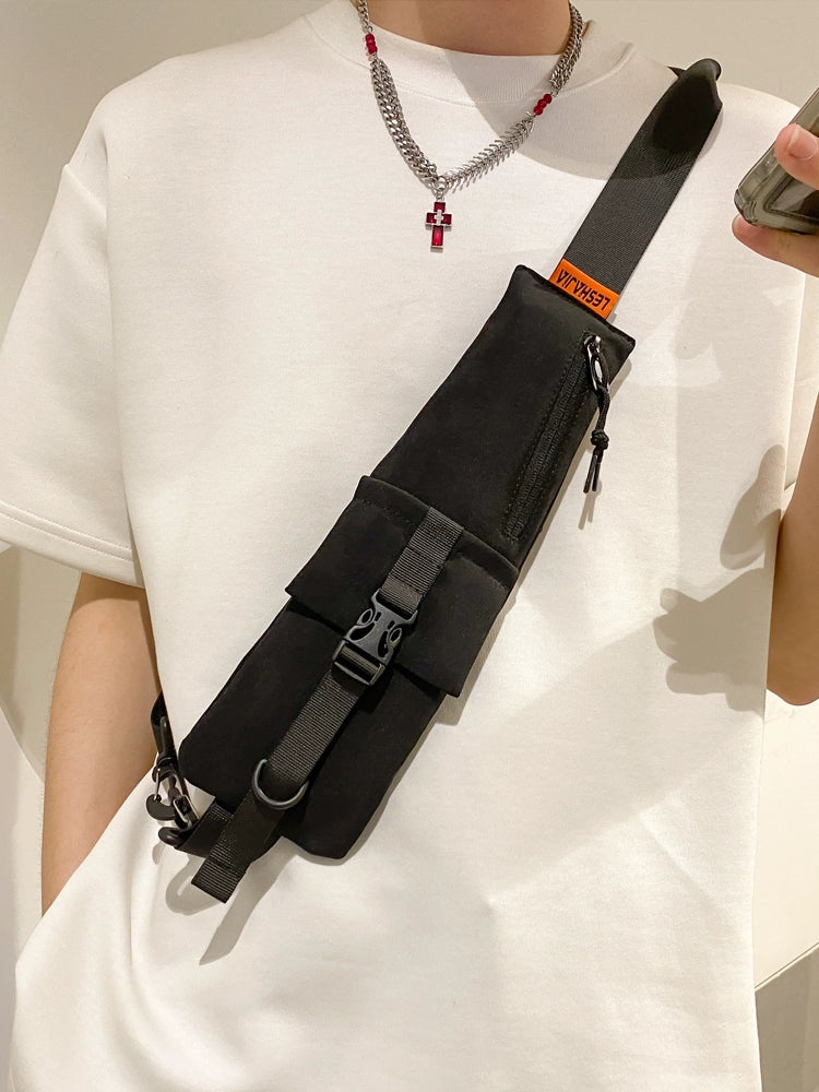 Hong Kong Style Personalized Minority Mobile Phone Original Design Chest Bag