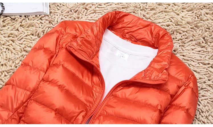 Thin Lightweight Short Type Korean-Style Stand Collar Winter Clothes down Jacket