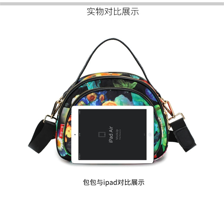 Online Influencer Fashion Printed Oxford Cloth Woman's Single Shoulder Bag