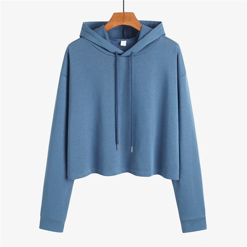 Loose Sweater Fall High Waist Hooded White