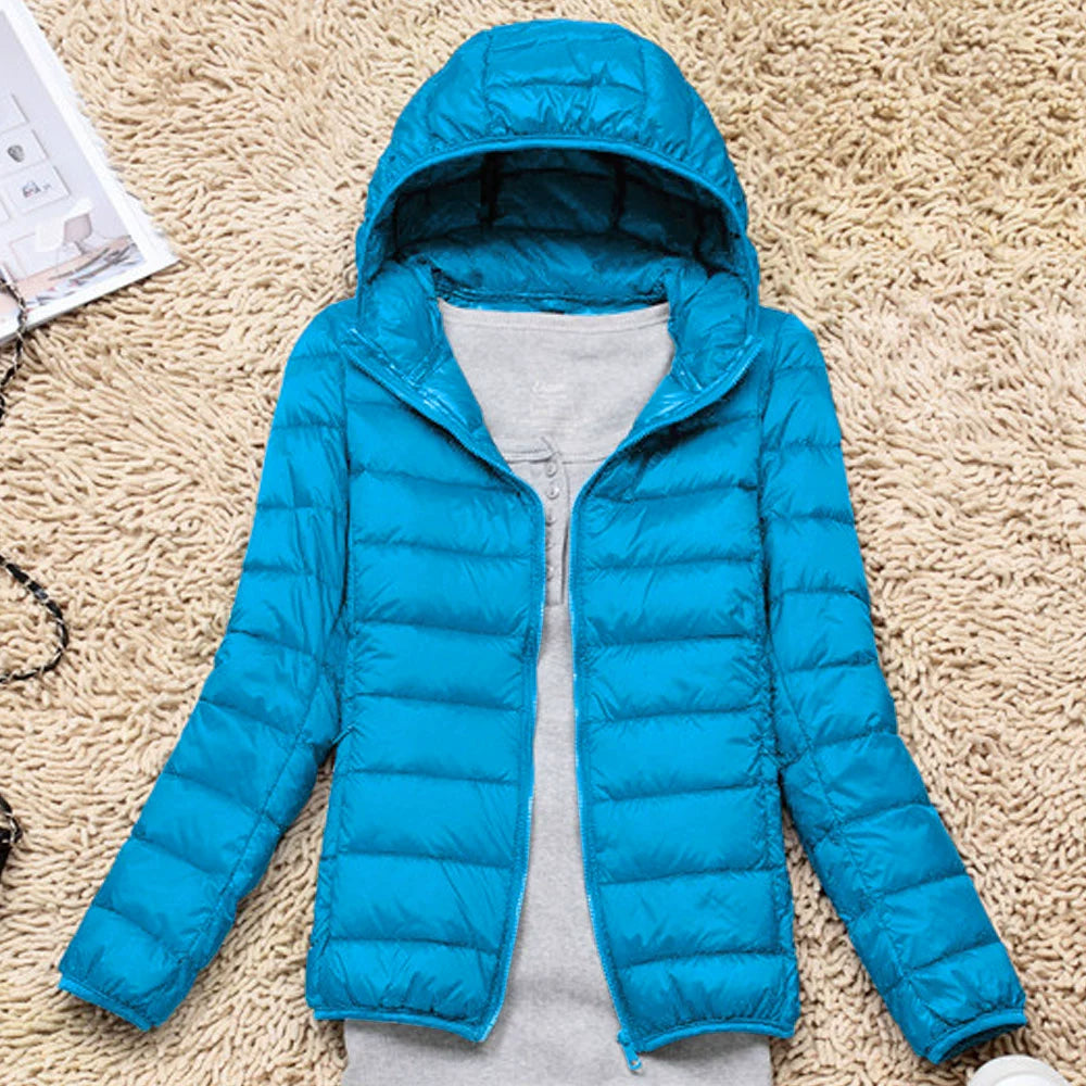Thin Lightweight Short Type Korean-Style Stand Collar Winter Clothes down Jacket