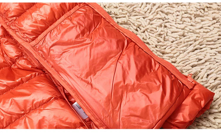 Thin Lightweight Short Type Korean-Style Stand Collar Winter Clothes down Jacket