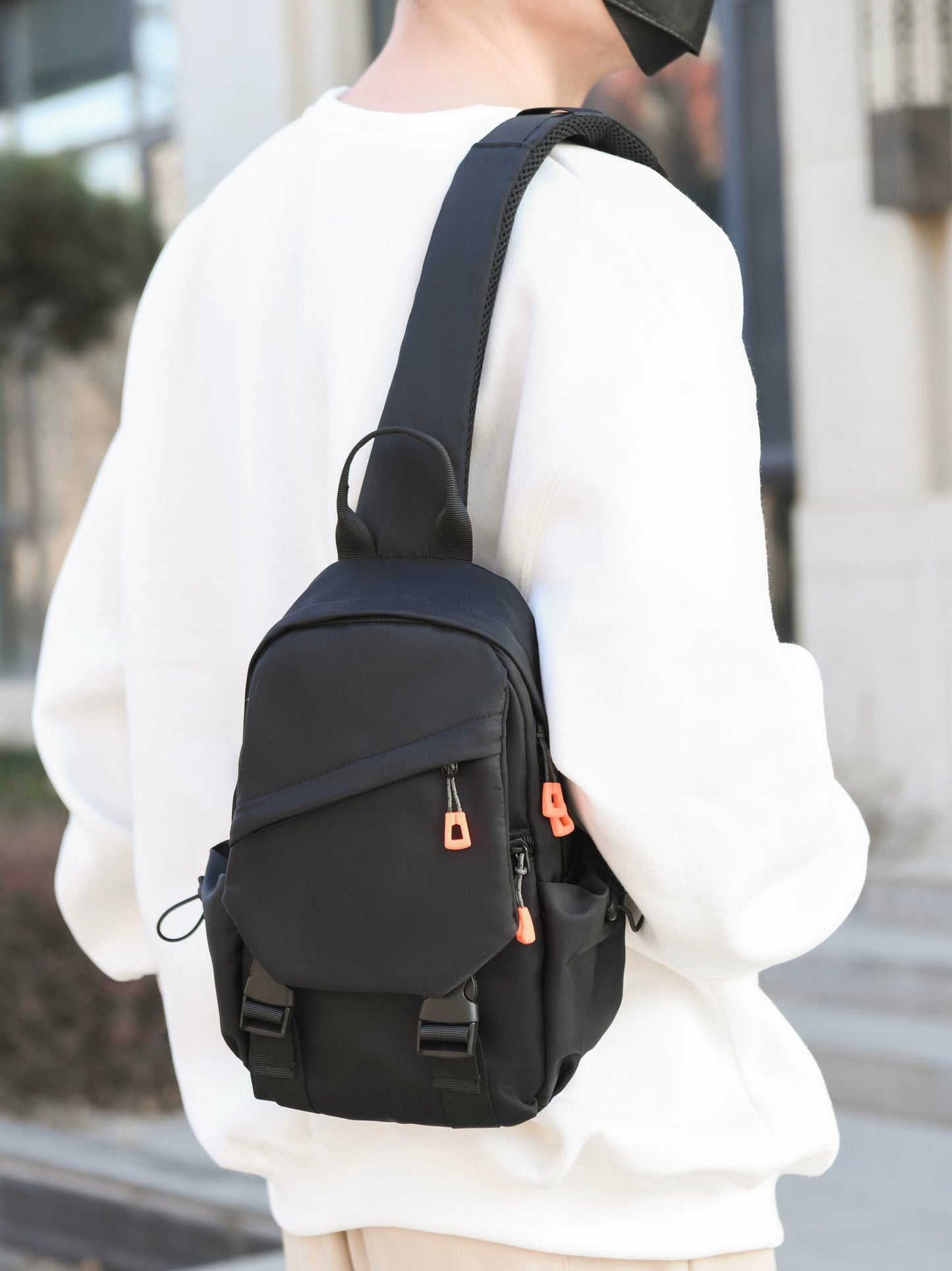 New Chest Bag Men's Casual Sports Backpack Fashion Trendy Multi-Functional Satchel Men's and Women's Neutral Trendy Small Backpack Tide