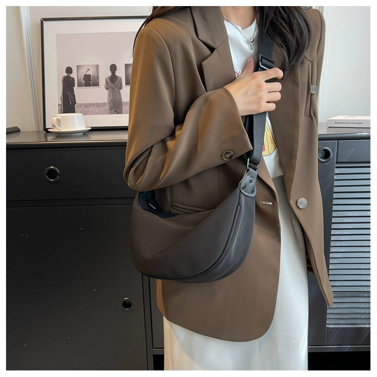 This Year's Popular Canvas Small Bag 2024 New Arrival Women's Bag Fancy Western Style All-Matching Messenger Bag Shoulder Dumpling Bag