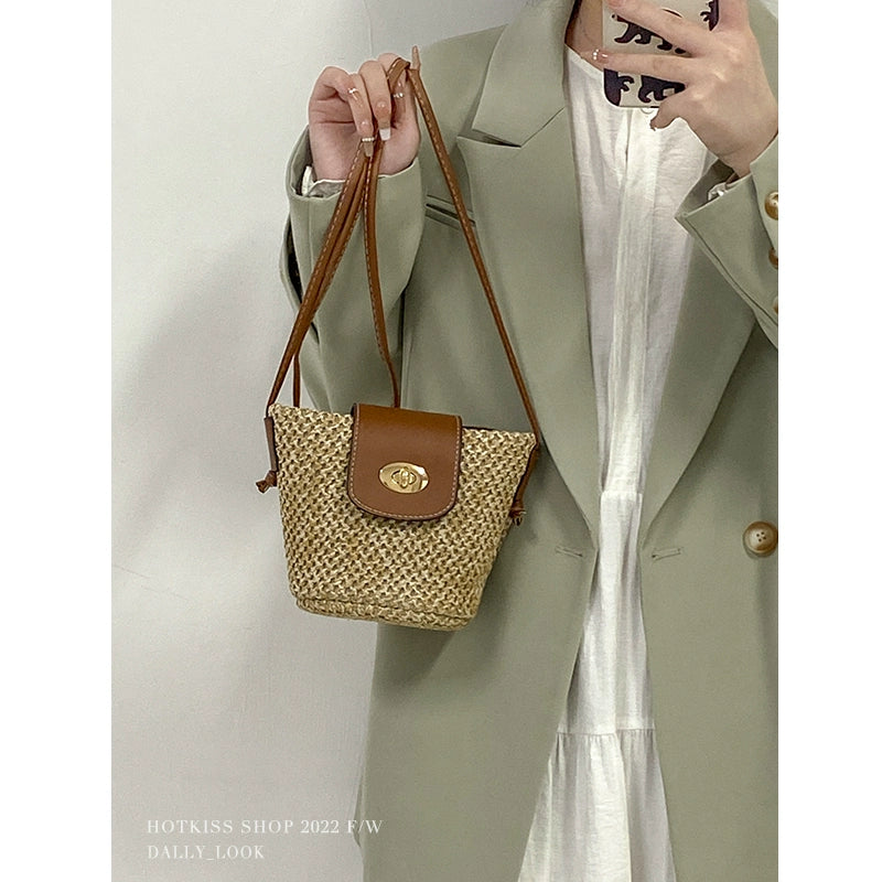Summer Mini Woven Small Bag Shoulder Beach Travel
