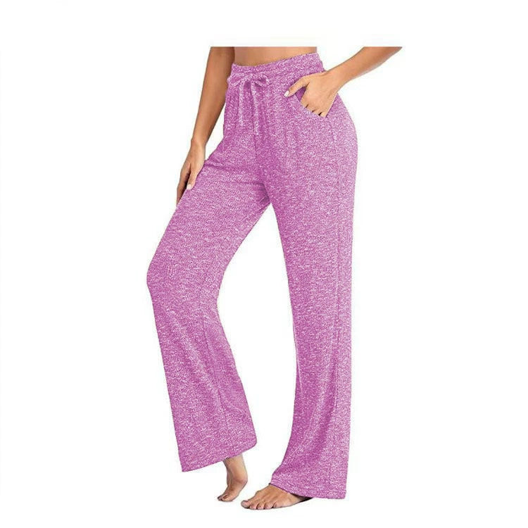 Women's plus Size Yoga Wide-Leg Casual Pants