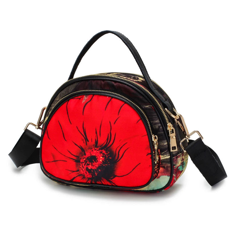Online Influencer Fashion Printed Oxford Cloth Woman's Single Shoulder Bag