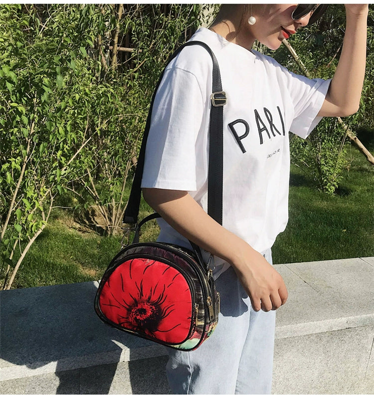 Online Influencer Fashion Printed Oxford Cloth Woman's Single Shoulder Bag