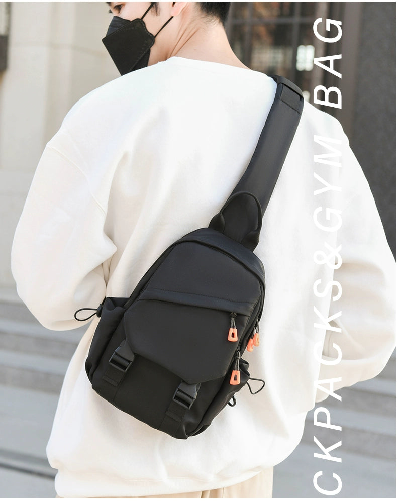 New Chest Bag Men's Casual Sports Backpack Fashion Trendy Multi-Functional Satchel Men's and Women's Neutral Trendy Small Backpack Tide