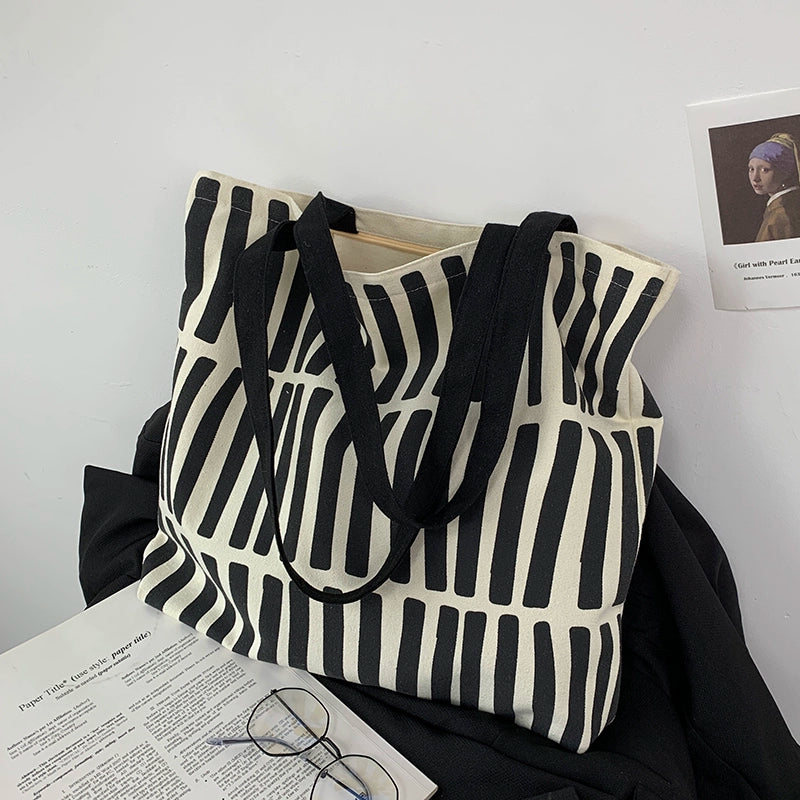 Original Homemade Japanese Geometric Student Schoolbag Artsy