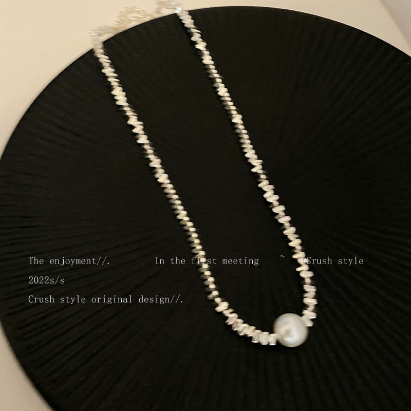 Niche Style Small Pieces of Silver Women's Summer Best Selling Clavicle Chain Pearl