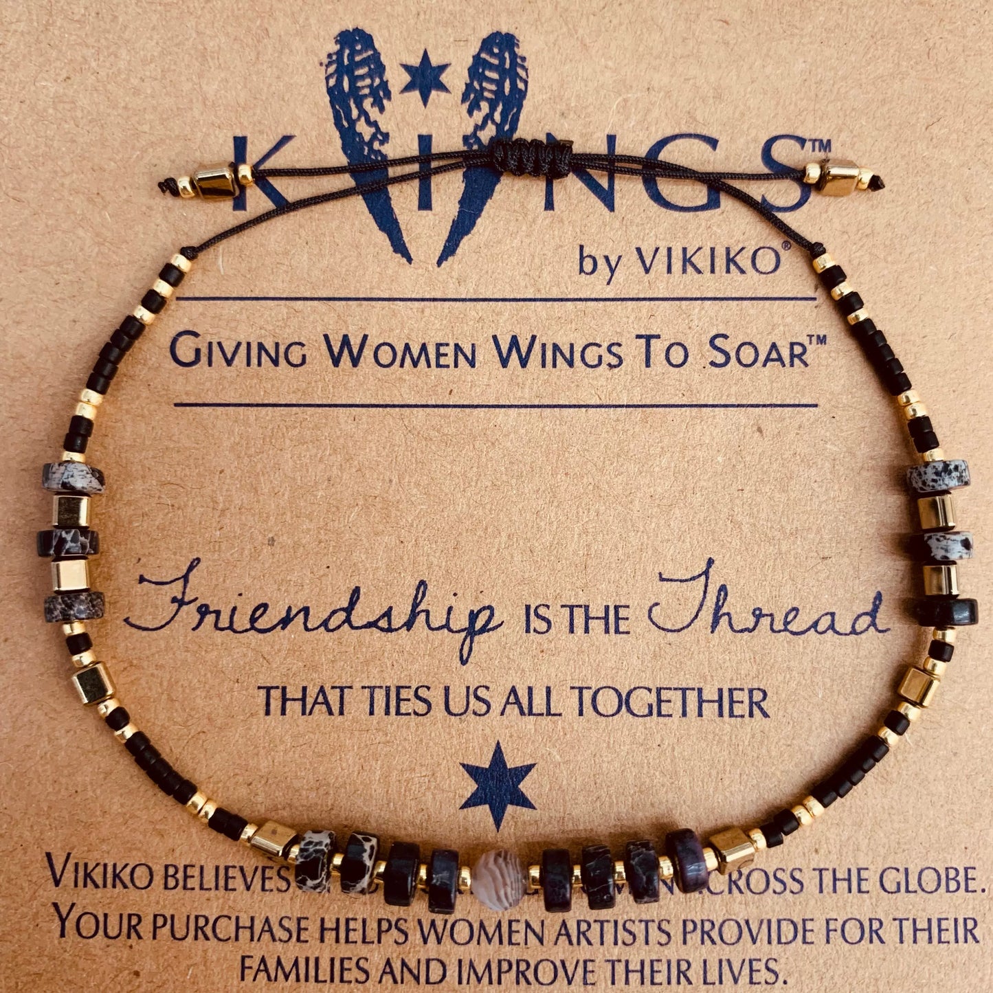 Vikiko Moonstone Dark Bracelet Female Beaded