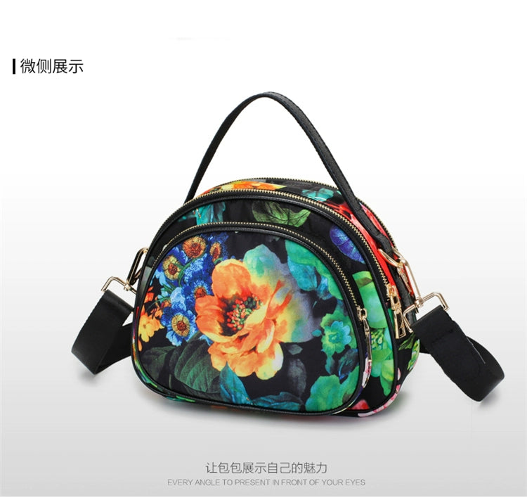 Online Influencer Fashion Printed Oxford Cloth Woman's Single Shoulder Bag
