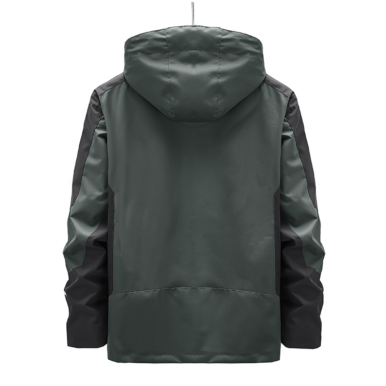 Outdoor Shell Jacket Men's Autumn Fashion Brand plus Size Army Green Outwear Single Layer Color Matching Windproof Women's Mountaineering Clothing