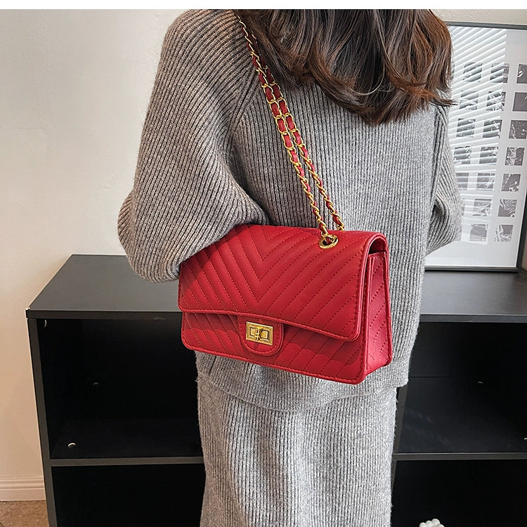 Quilted Embroidery Thread Autumn and Winter Popular Hot-Selling Product Chain Women's Bag