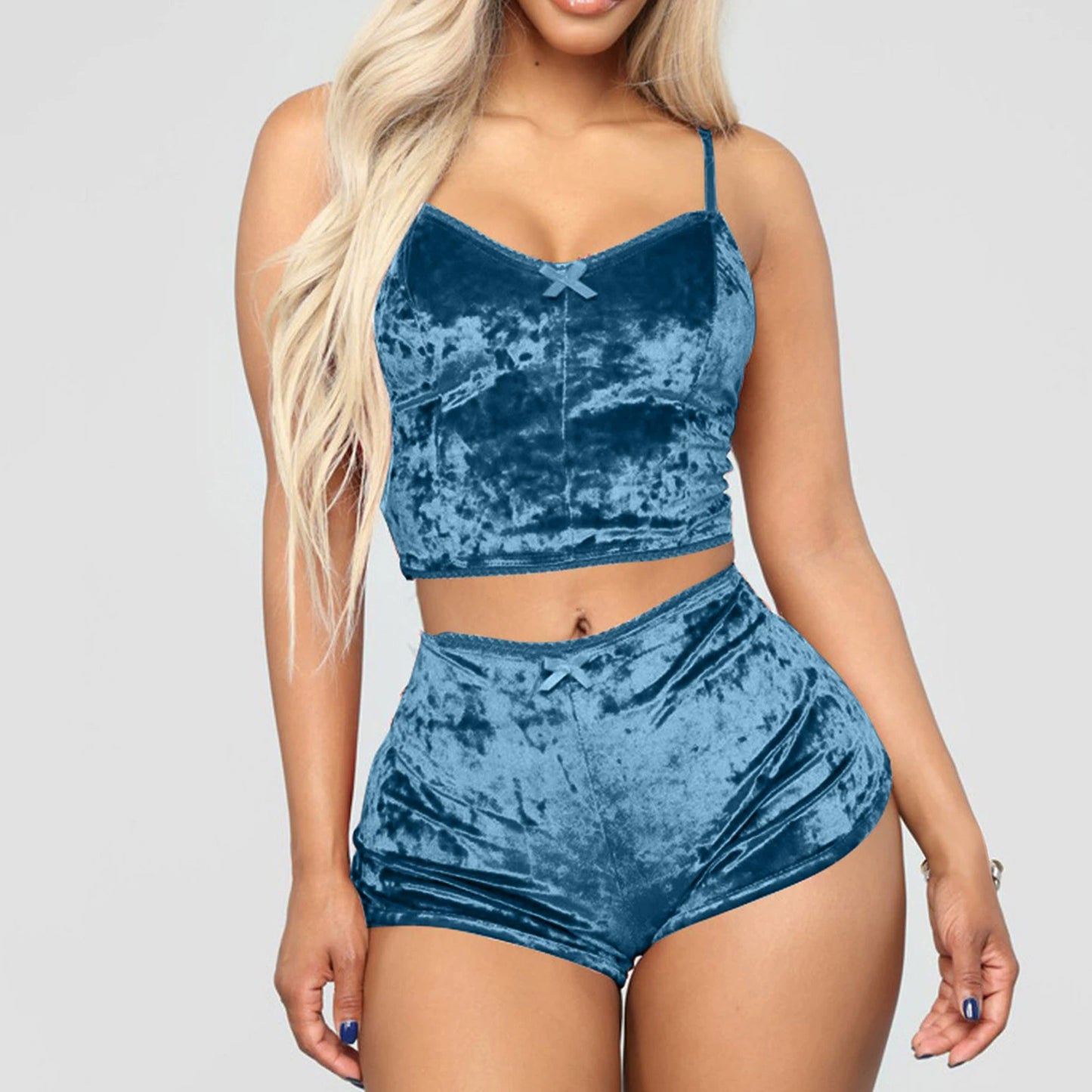 Ladies Soft Top Pajamas Underwear Set Women's Top Pajamas Underwear Suit