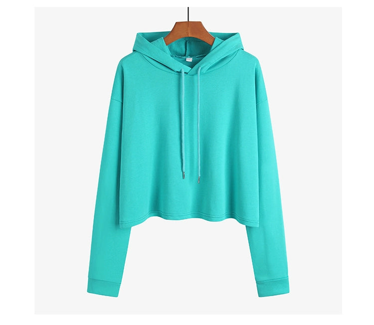 Loose Sweater Fall High Waist Hooded White