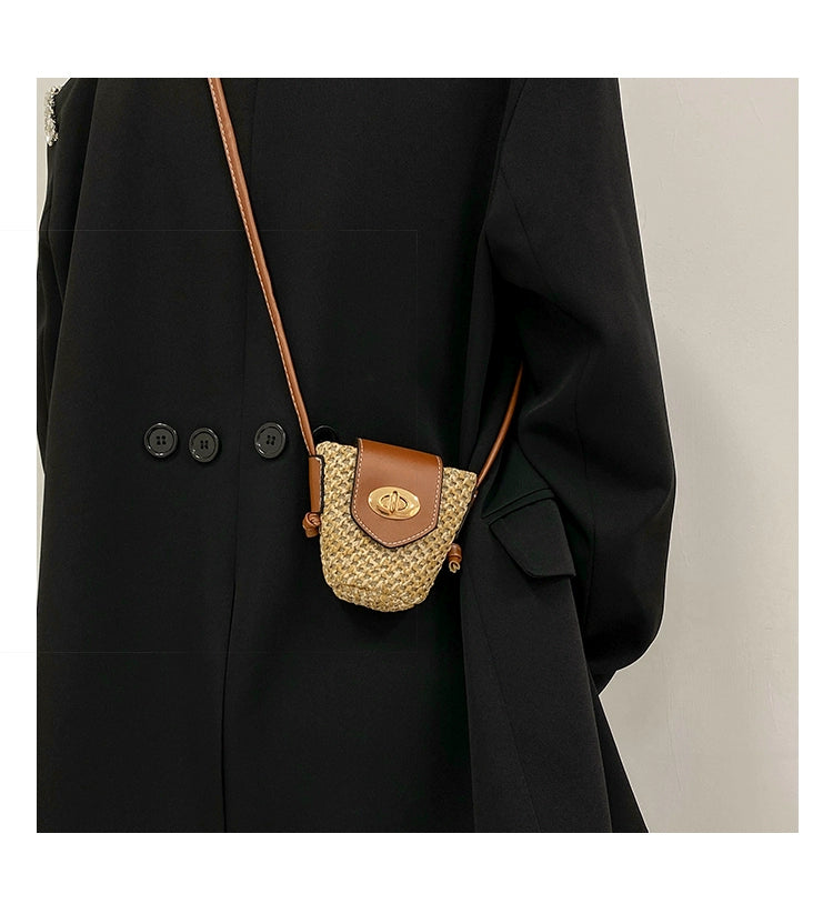 Summer Mini Woven Small Bag Shoulder Beach Travel