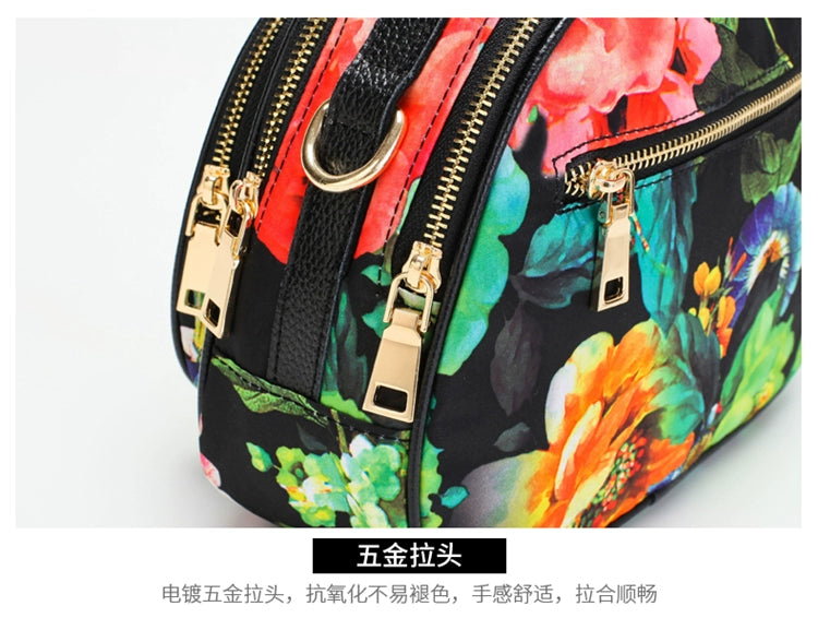 Online Influencer Fashion Printed Oxford Cloth Woman's Single Shoulder Bag