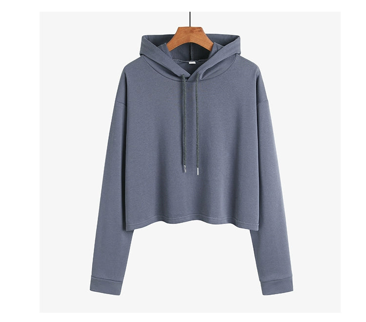 Loose Sweater Fall High Waist Hooded White