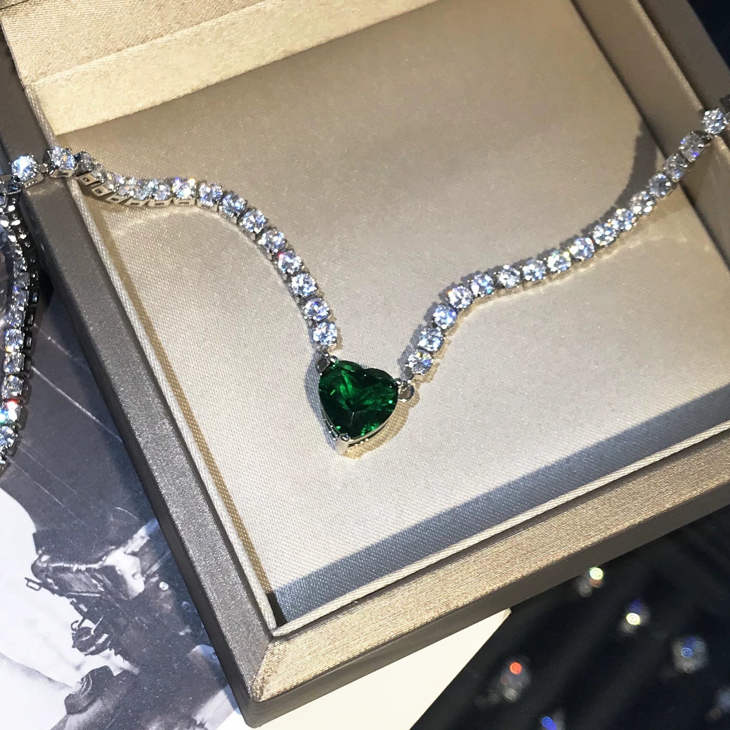 INS Women's Niche Design Necklace Rhinestone