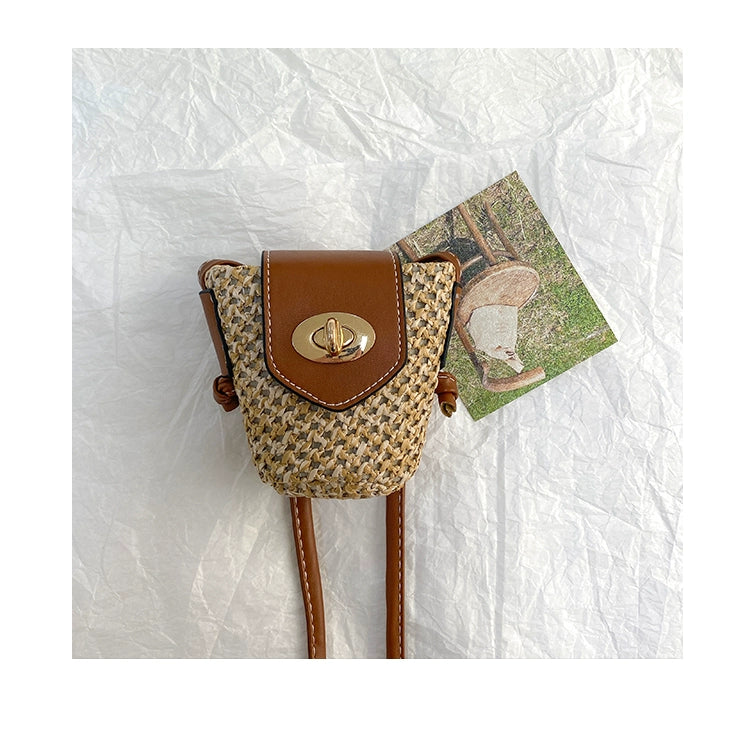 Summer Mini Woven Small Bag Shoulder Beach Travel