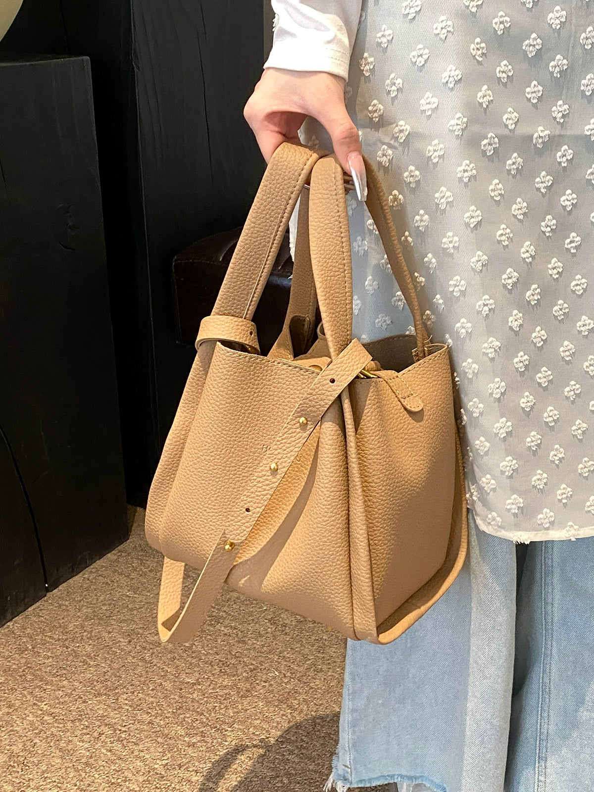 Fancy Small Bag Fashion All-Match Satchel Vegetable Basket