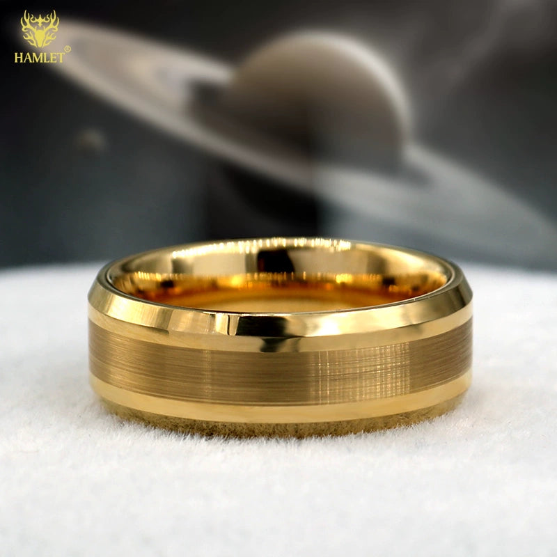 Light Luxury Single Men's Tungsten Gold Ring