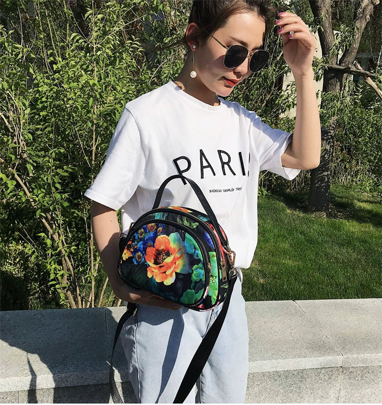 Online Influencer Fashion Printed Oxford Cloth Woman's Single Shoulder Bag