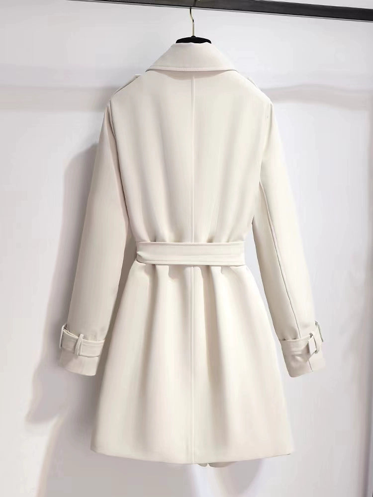 Coat Women's Autumn and Winter Mid Length Long Length This Year's Popular Windbreaker