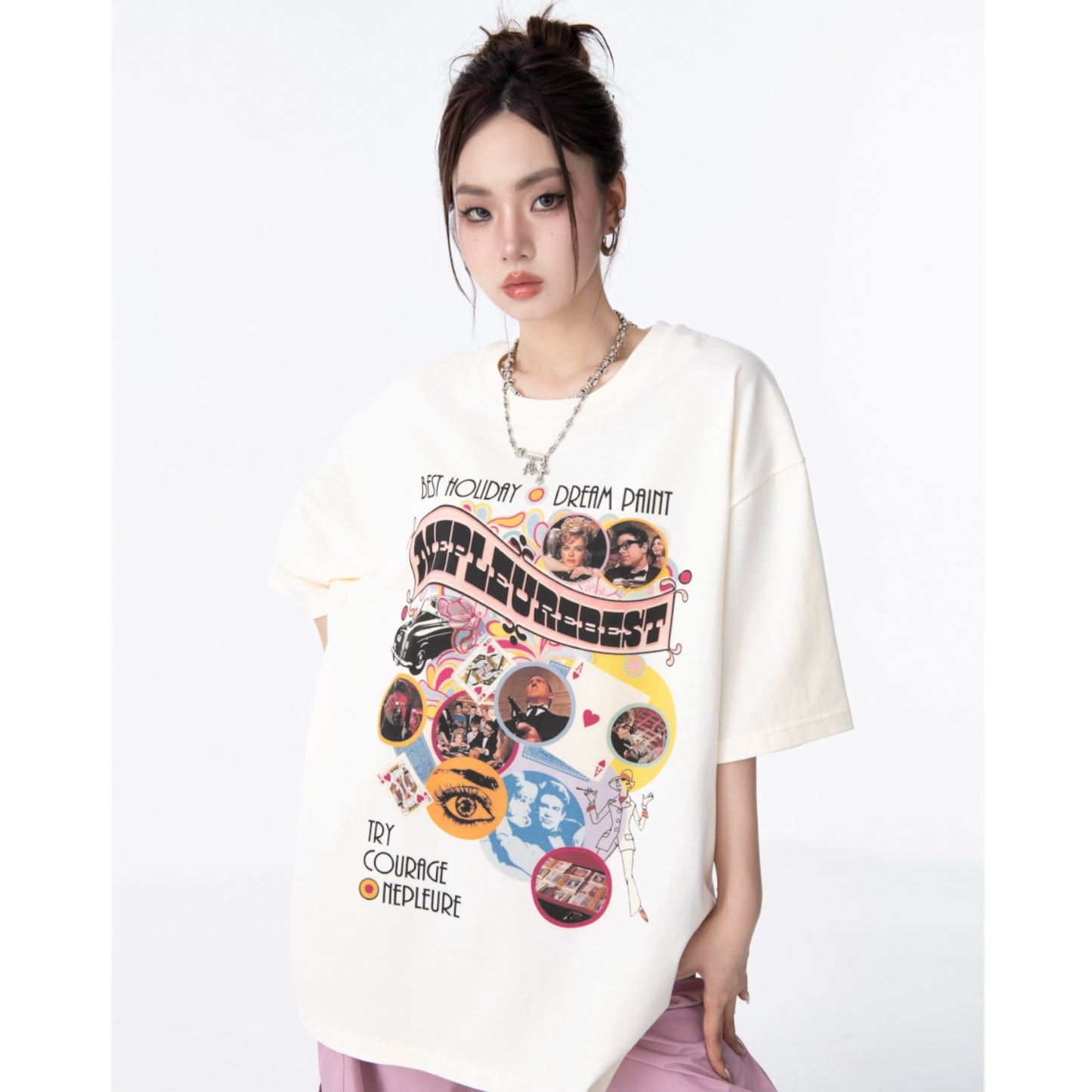 Oversize Short Sleeve Print T-shirt