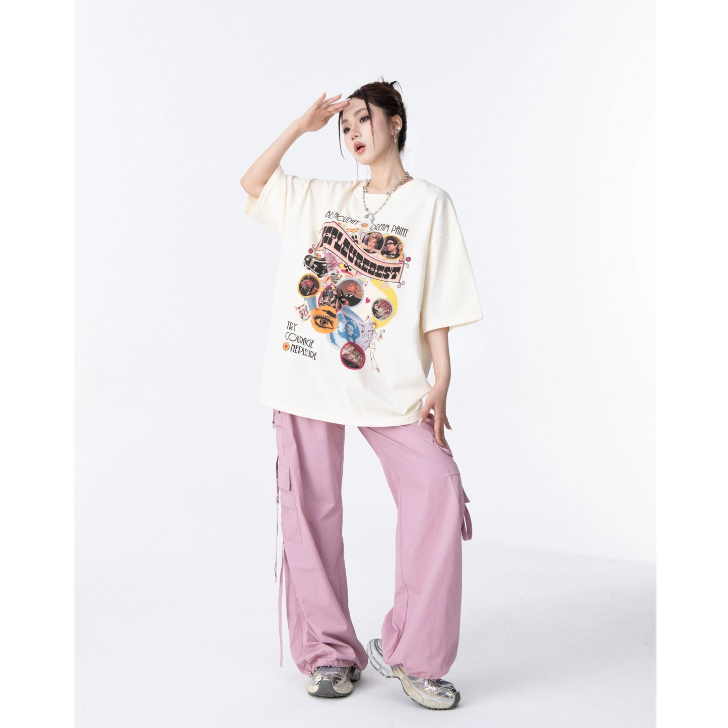 Oversize Short Sleeve Print T-shirt