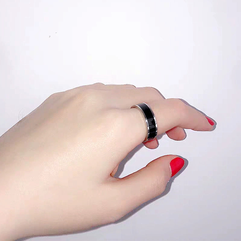 SOFEI Ins Trendy Men's Large Titanium Ring