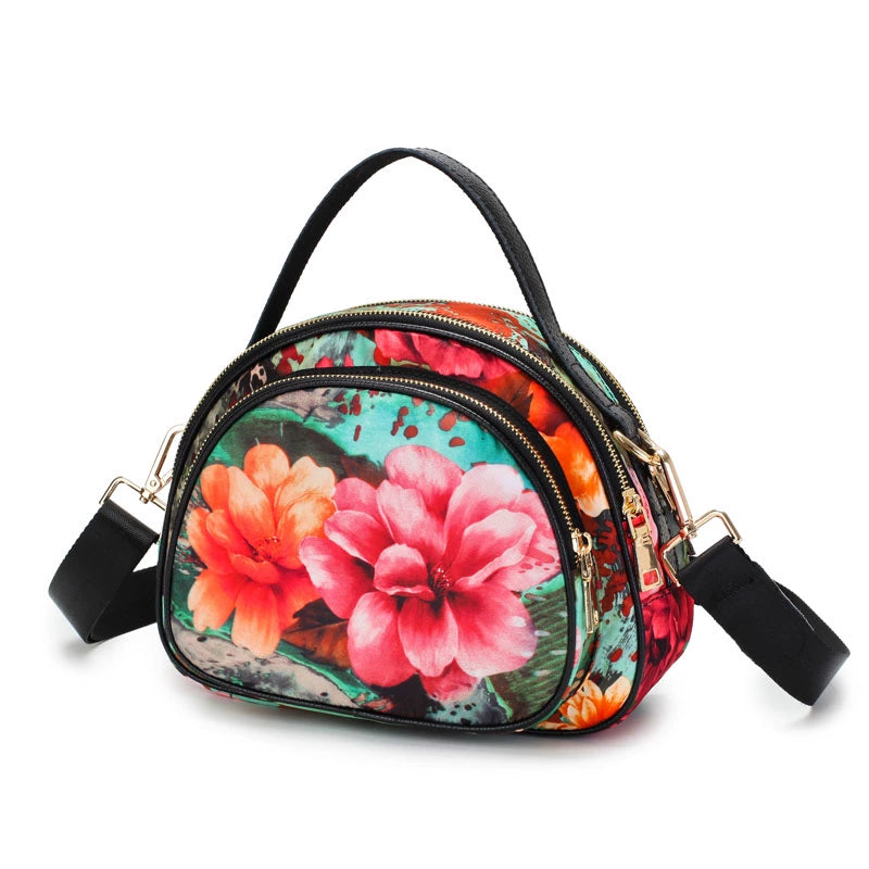 Online Influencer Fashion Printed Oxford Cloth Woman's Single Shoulder Bag