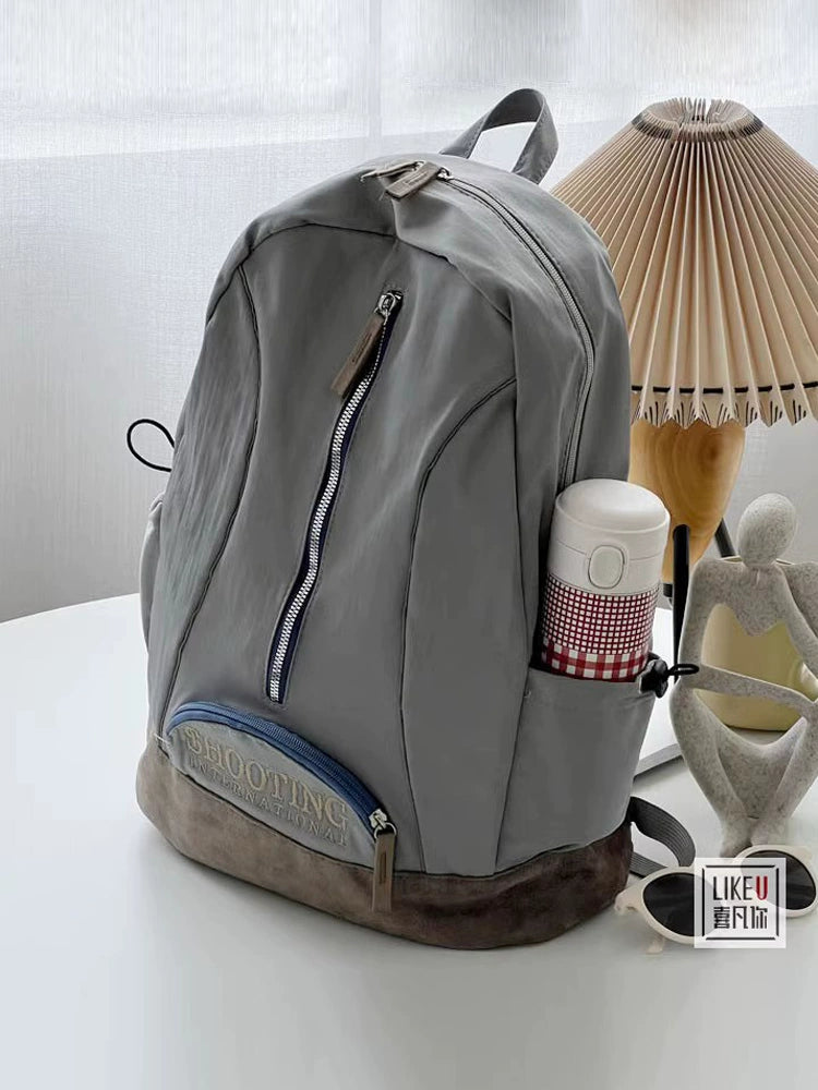 Original Japanese and Korean Style Retro Work Clothing Schoolbag Embroidery