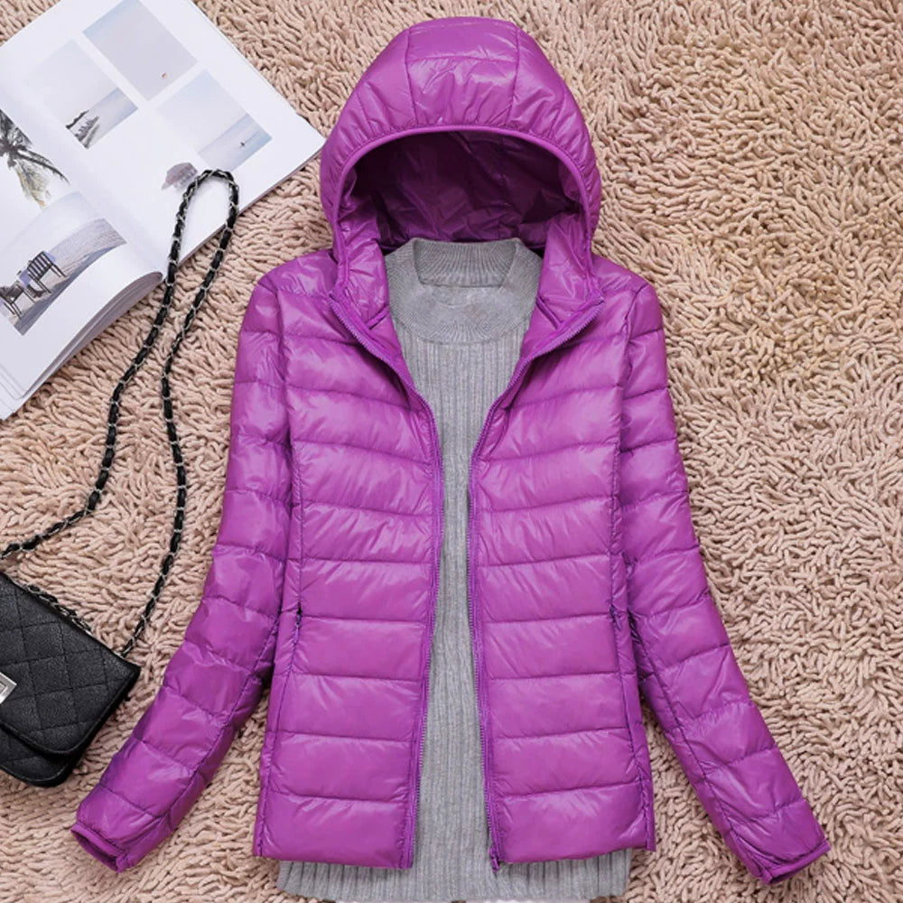 Thin Lightweight Short Type Korean-Style Stand Collar Winter Clothes down Jacket