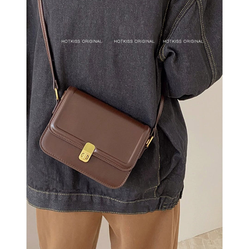 Autumn Winter Retro Special-Interest Design Small Bag Trendy Fashion Advanced Texture Shoulder Crossbody Small Square Bag