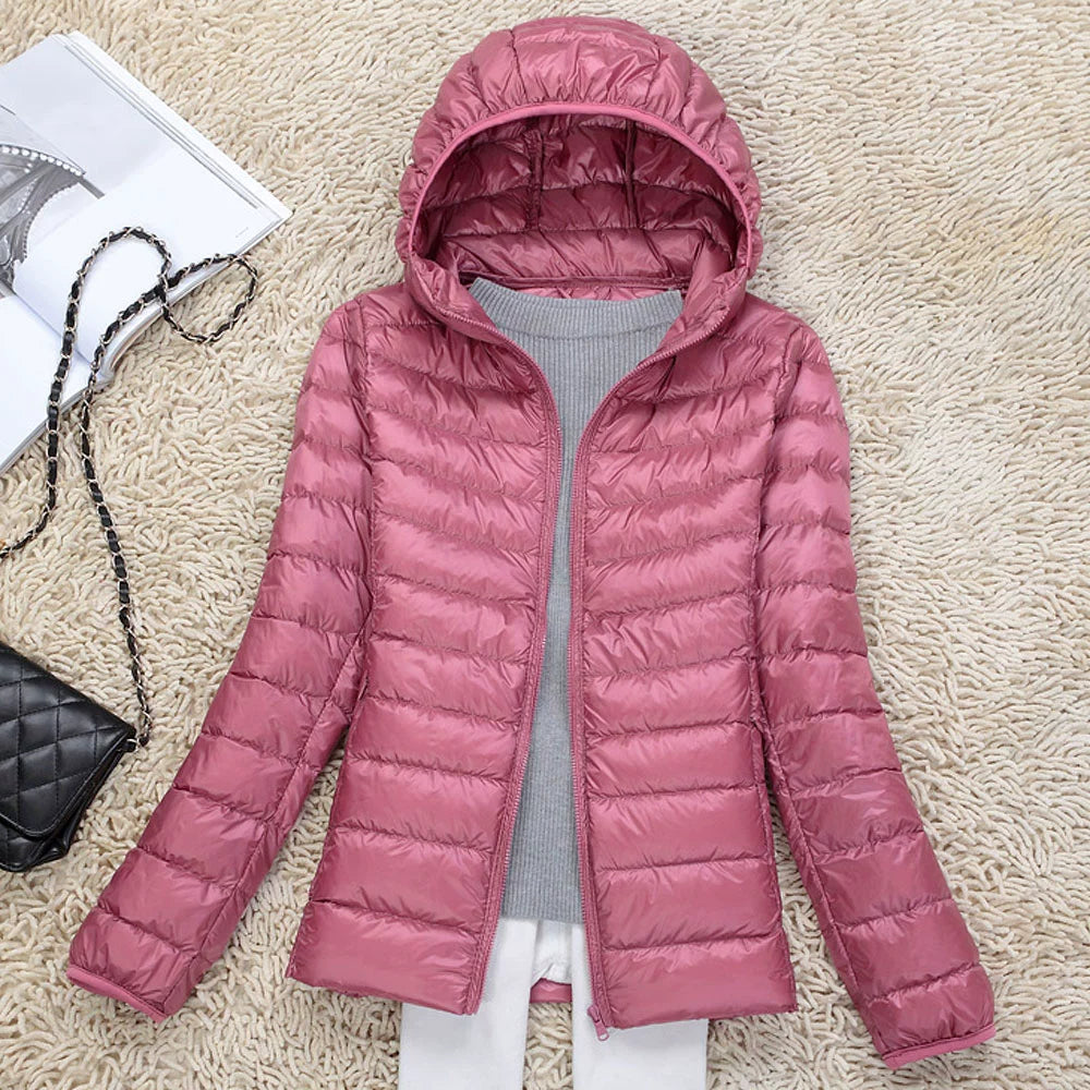 Thin Lightweight Short Type Korean-Style Stand Collar Winter Clothes down Jacket