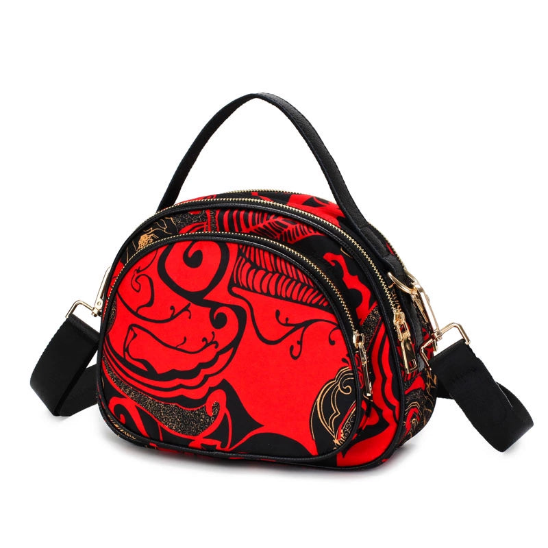 Online Influencer Fashion Printed Oxford Cloth Woman's Single Shoulder Bag