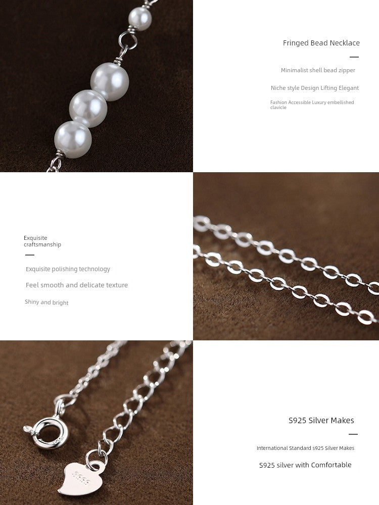 Niche Style Tassel Clavicle Chain Fancy Accessible Luxury Female Pearl